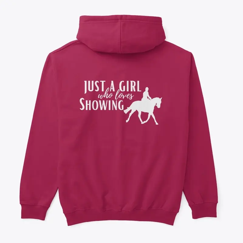 'Just a girl' Showing Hoodie